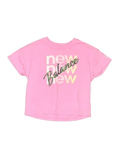 Pre-owned New Balance Kids' Active T-shirt In Pink