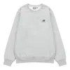 New Balance Athleisure Casual Sports Round Neck Pullover Long Sleeves Light Grey In Gray