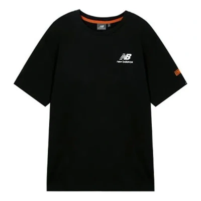 New Balance Athleisure Casual Sports Round Neck Pullover Short Sleeve Couple Style Black
