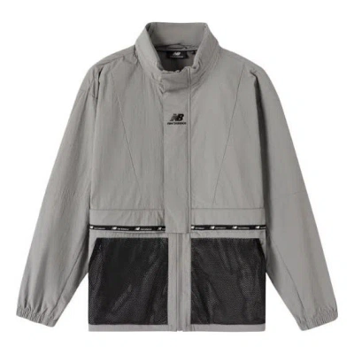 New Balance Kids'  Athletic Classic Jacket 'grey Black' In Gray