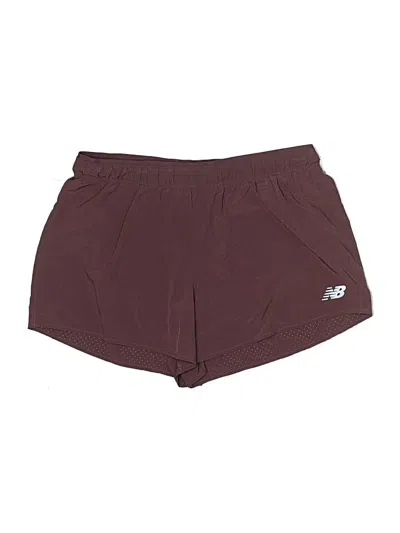 Pre-owned New Balance Athletic Shorts In Burgundy