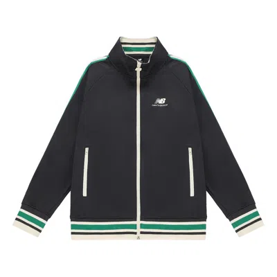 New Balance Athletics 70s Run Track Jacket 'navy White Green' In Black