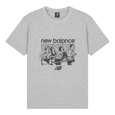 New Balance Athletics 90's Graphic T-shirt 'grey Black' In Gray