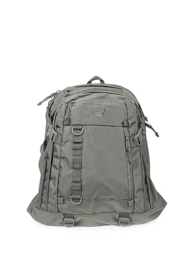New Balance Athletics Advance Logo-embroidered Buckled Backpack In Silver