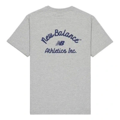 New Balance Athletics Back Print T-shirt 'grey' In Gray