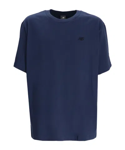 New Balance Athletics Cotton T-shirt In Blue