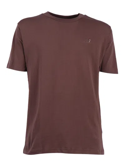 New Balance Athletics Cotton T Shirt Cortado In Red