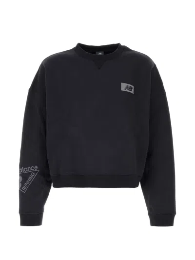 New Balance Athletics Crafted Fleece Crew Sweatshirt In Blue