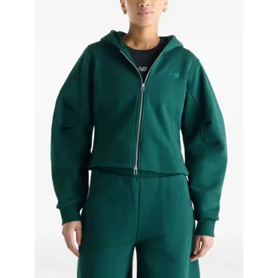 New Balance Athletics Crafted Fleece Full Zip In Green