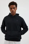 New Balance Felpa Con Cappuccio In Cotone In Black