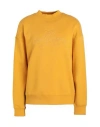 New Balance Athletics French Terry Mock Neck Crewneck Woman Sweatshirt Ocher Size L Cotton In Yellow