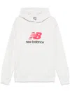 New Balance Athletics Logo Hoodie In Grey