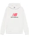 New Balance Athletics Logo Hoodie In Grey