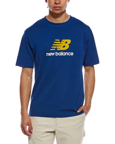 New Balance Athletics Logo T-shirt In Blue