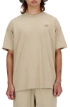 New Balance T-shirt Athletics Cotton In Stoneware