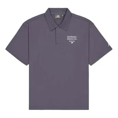 New Balance Athletics Polo Shirt 'dark Grey' In Gray