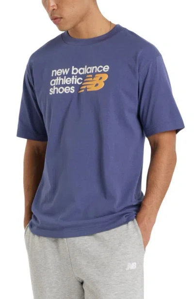 New Balance Athletics Premium Logo Graphic T-shirt In Blue