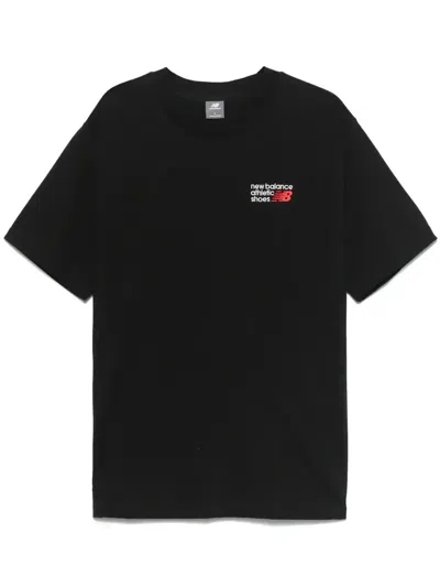 New Balance T-shirt Athletics Premium Logo Balck In Black