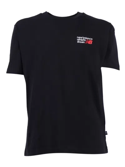 New Balance T-shirt Athletics Premium Logo Balck In Black
