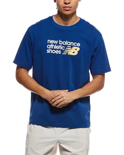 New Balance Athletics Premium Relaxed Chest Logo T-shirt In Black
