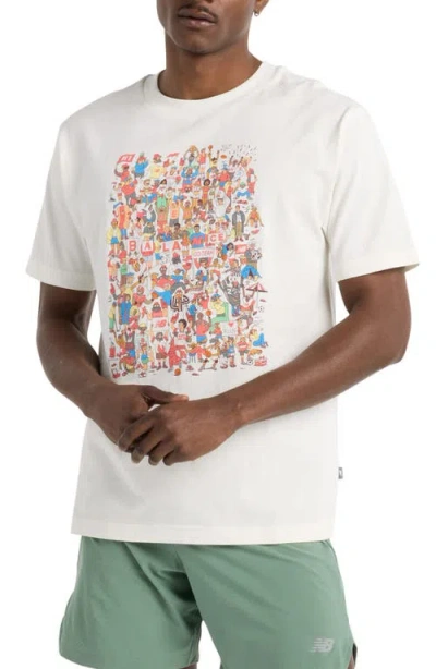New Balance Athletics Prep Rally Graphic T-shirt In White