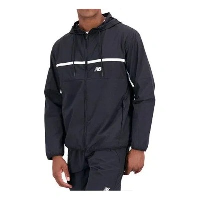 New Balance Athletics Remastered Woven Jacket 'black' In Blue