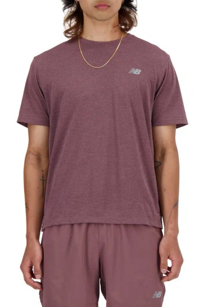 New Balance Athletics Running T-shirt In Licorice Heather