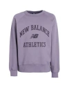 New Balance Athletics Varsity Fleece Crewneck Man Sweatshirt Purple Size Xl Cotton In Purple