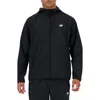 New Balance Athletics Woven Nylon Hooded Jacket In Black