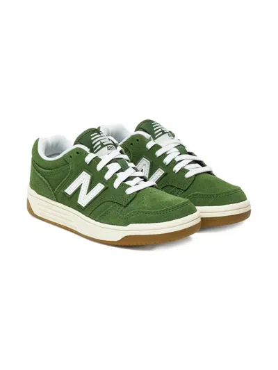 New Balance Kids' B480 Lace-up Suede Sneakers In Green