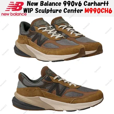 Pre-owned New Balance Balance 990v6 Carhartt Wip Sculpture Center M990ch6 Us Men's 4-14 In Brown