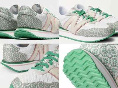 Pre-owned New Balance Balance + Casablanca 237 Suede-trimmed Leather Sneakers Shoes 42.5 In Multicolor