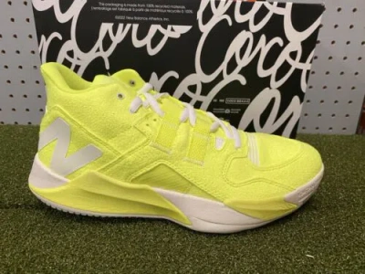 Pre-owned New Balance Balance Coco Cg1 “fuzzy Ace” Yellow White Tennis Shoes — Men's Size 11.5