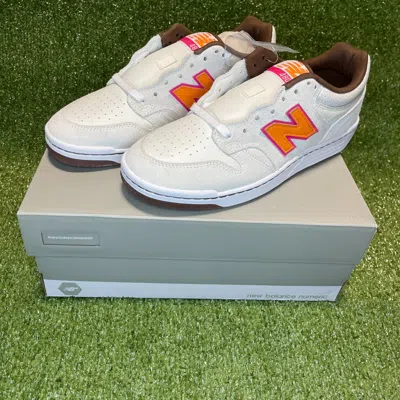 Pre-owned New Balance Balance Dunkin' Donuts X Numeric 480 Coffee & Donuts Nm480cnd Mens Size 7-14 In White