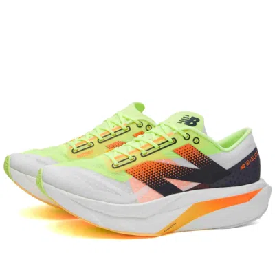 Pre-owned New Balance Balance Fuelcell Supercomp Elite V4 White Lime Mango Mrcella4 Running Shoes
