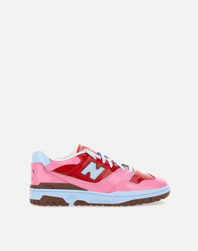 New Balance Bb550 Mesh Sneakers In Light Blue/pink/red