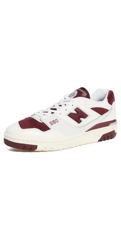 New Balance Bb550 Sneakers White Red