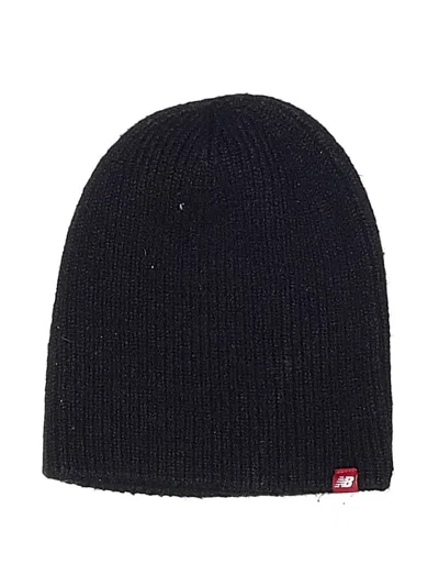Pre-owned New Balance Kids' Beanie Hat In Black
