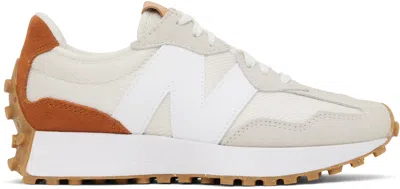 New Balance Beige & Orange 327 Sneakers In Sea Salt