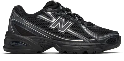 New Balance Big Kids Black & Silver 740 Trainers In Black / Silver Metal