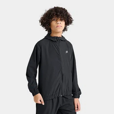 New Balance Big Kids Track Jacket In Black