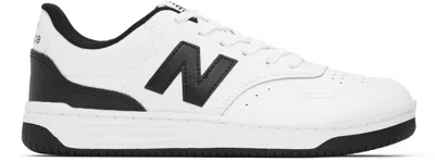 New Balance Big Kids White & Black Bb80 Sneakers In White / Black