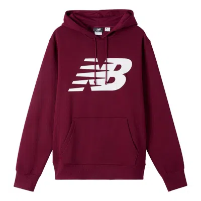 New Balance Big Logo Printed Sweatshirt Men Burgundy
