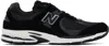 New Balance Mens Black White 2002 Logo-patch Suede And Mesh Low-top Trainers In Black