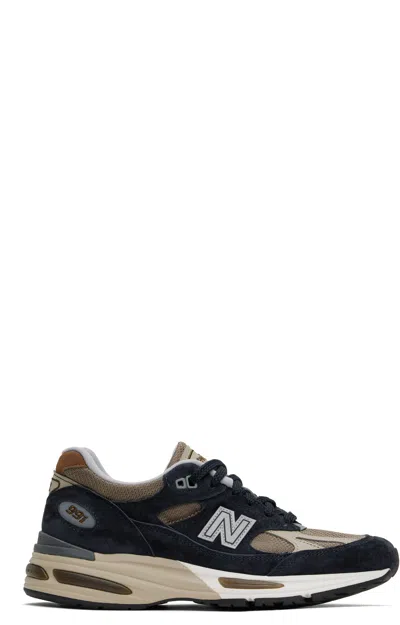 New Balance Black & Beige 'made In Uk' 991v2 Sneakers In After Midnight/sepia