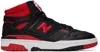 New Balance Black & Red 650r Sneakers In Black/red