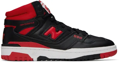 New Balance Black & Red 650r Sneakers In Black/red