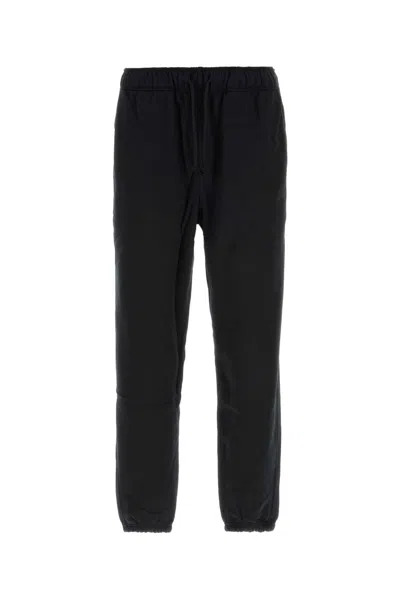 New Balance Black Cotton Joggers In Blue