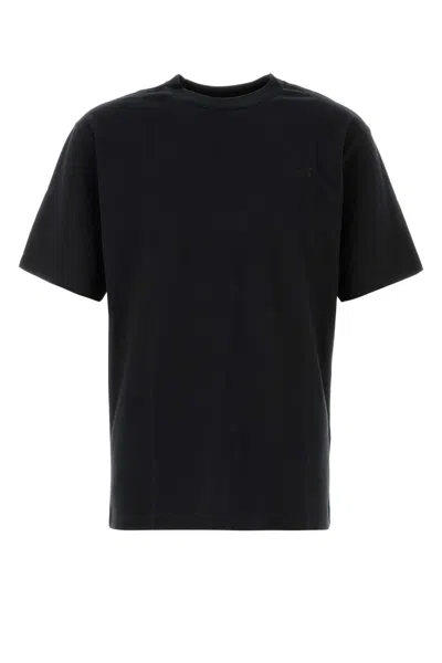 New Balance Black Cotton T Shirt In Blue
