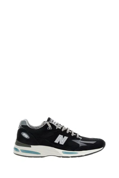 New Balance Mesh And Suede Sneakers With Reflective Accents In Black